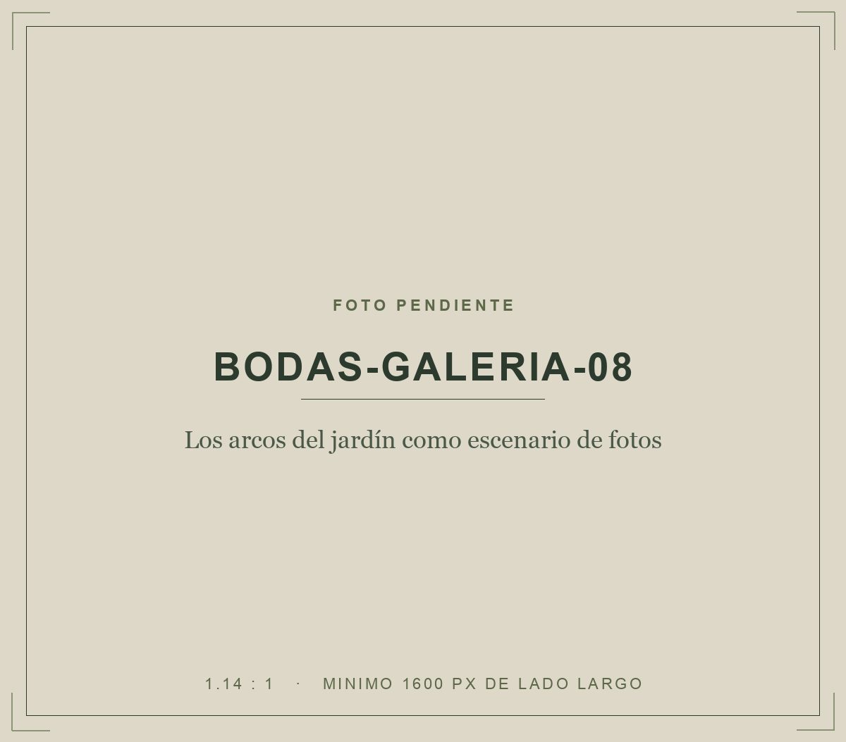 Los arcos del jardín como escenario de fotos