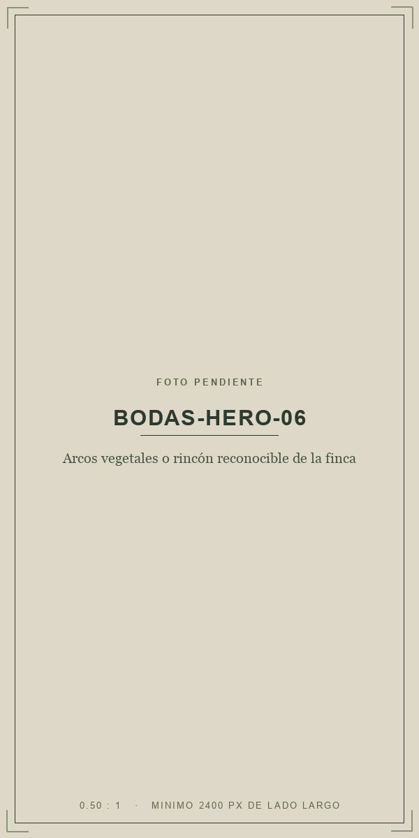 Arcos vegetales o rincón reconocible de la finca