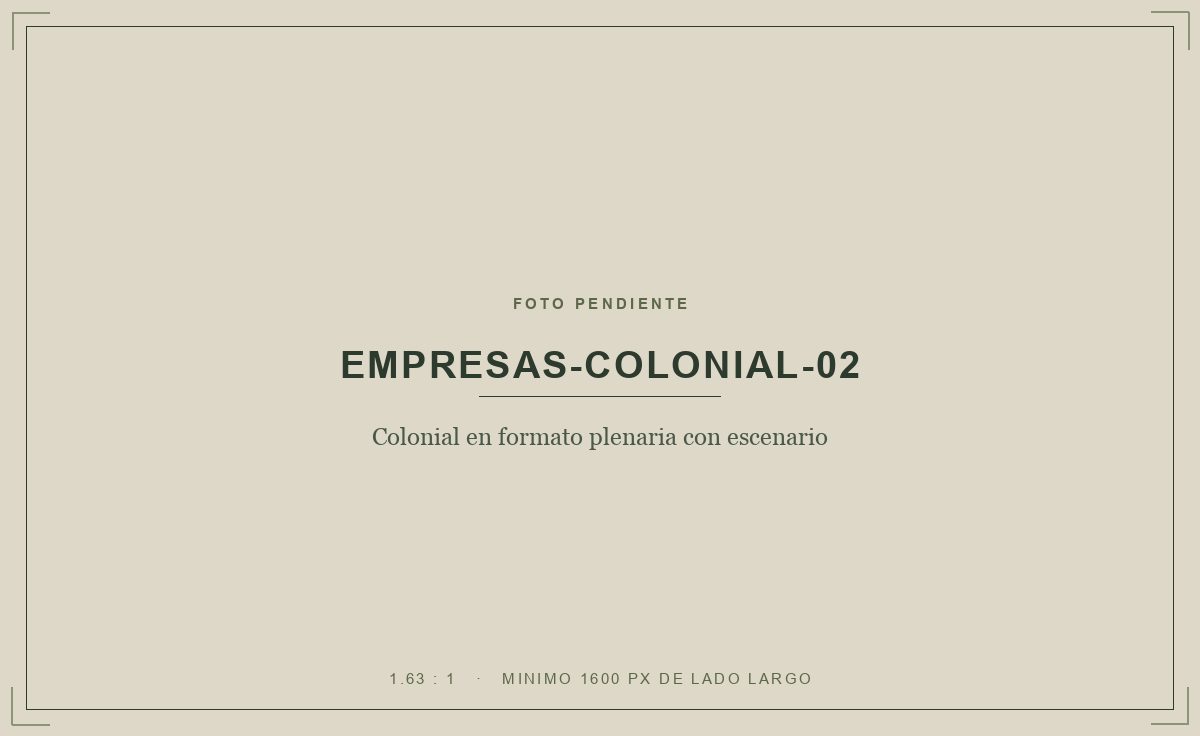 Colonial en formato plenaria con escenario