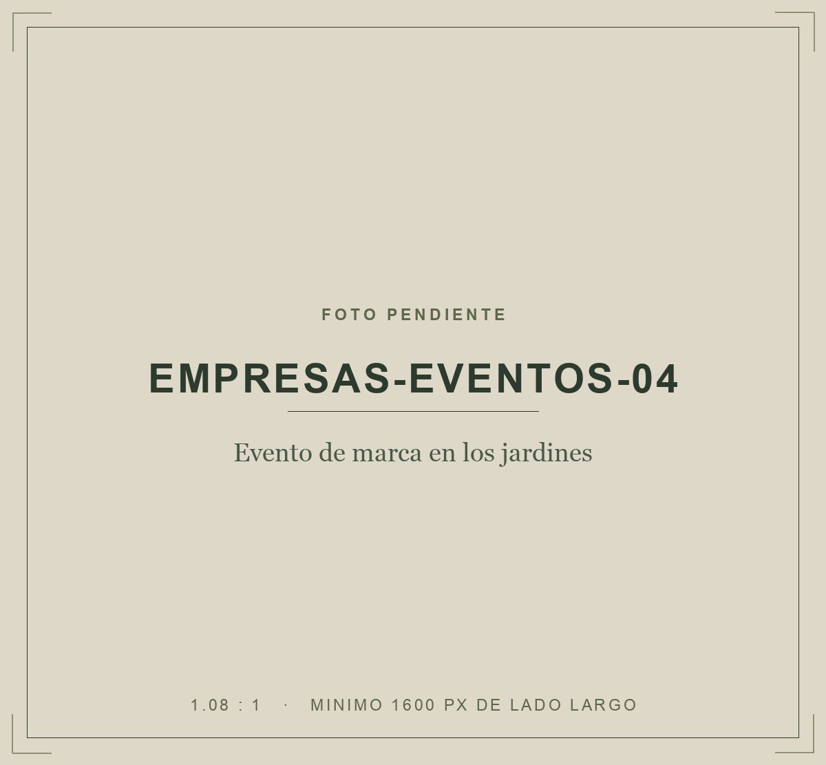 Evento de marca en los jardines