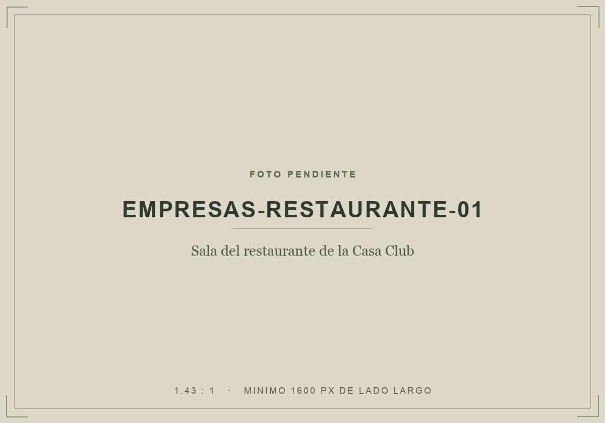 Sala del restaurante de la Casa Club