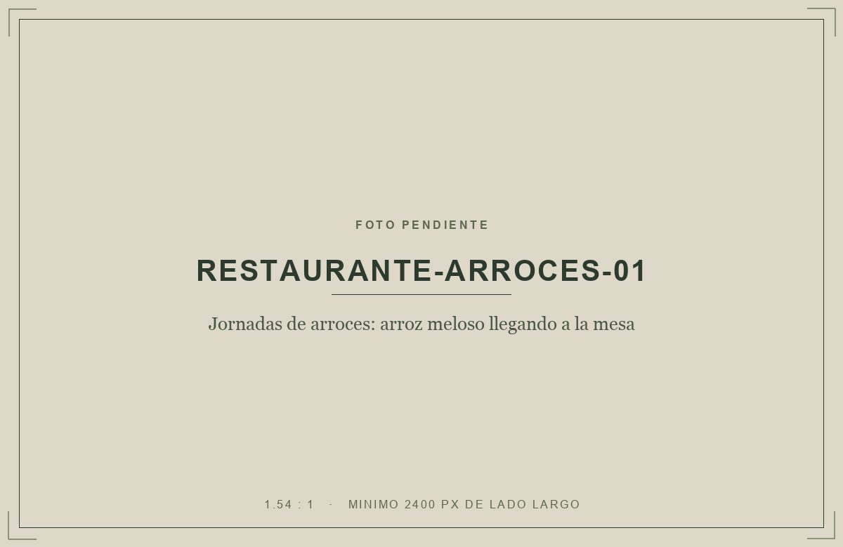 Jornadas de arroces: arroz meloso llegando a la mesa