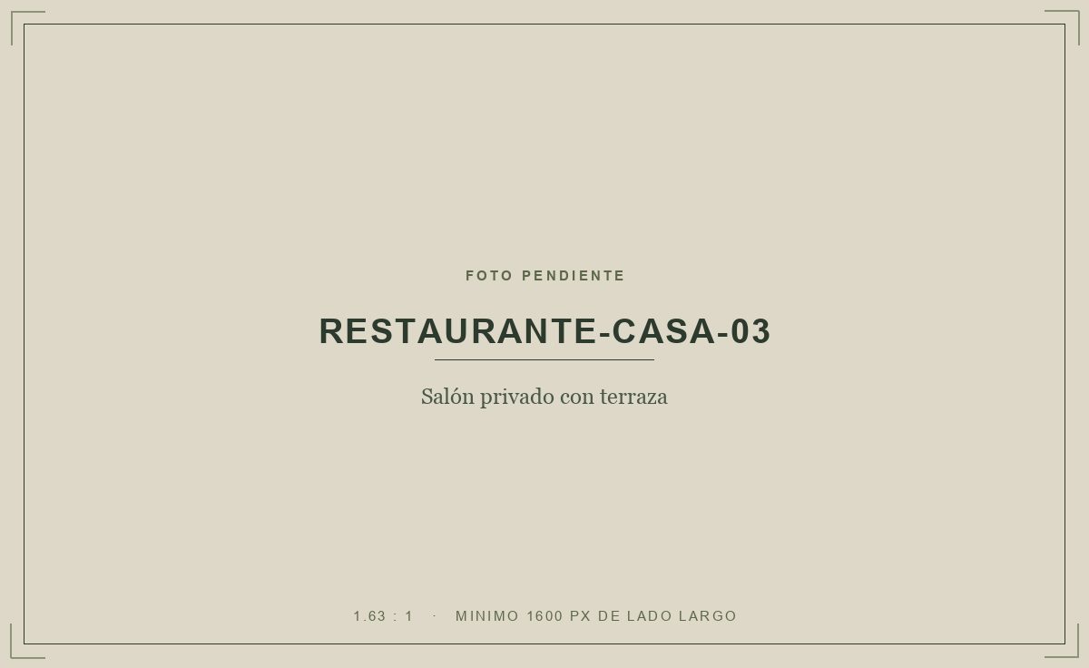 Salón privado con terraza