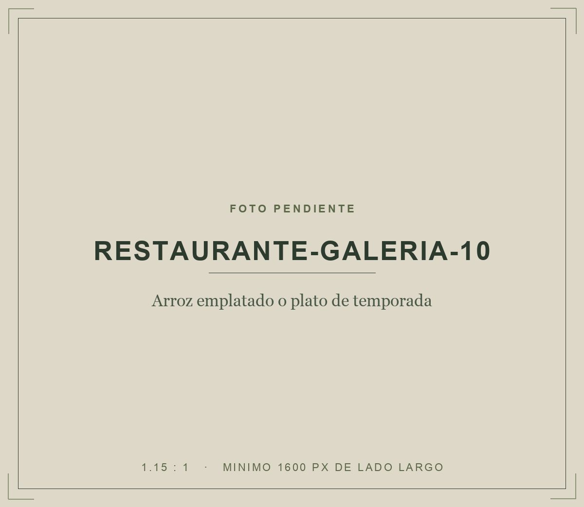 Arroz emplatado o plato de temporada